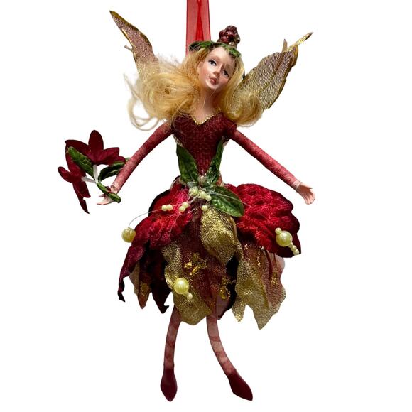 Vintage Whimsical‎ Woodland Fairy Elf Sprite Pixie Christmas Ornament - Picture 1 of 5